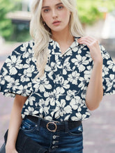 Floral Short Puff Sleeve Shirt Floral / S