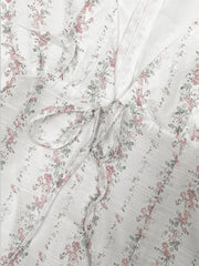 Floral Tie-Front Deep V-Neck Mini Dress