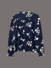 Flower Button Up Long Sleeve Shirt