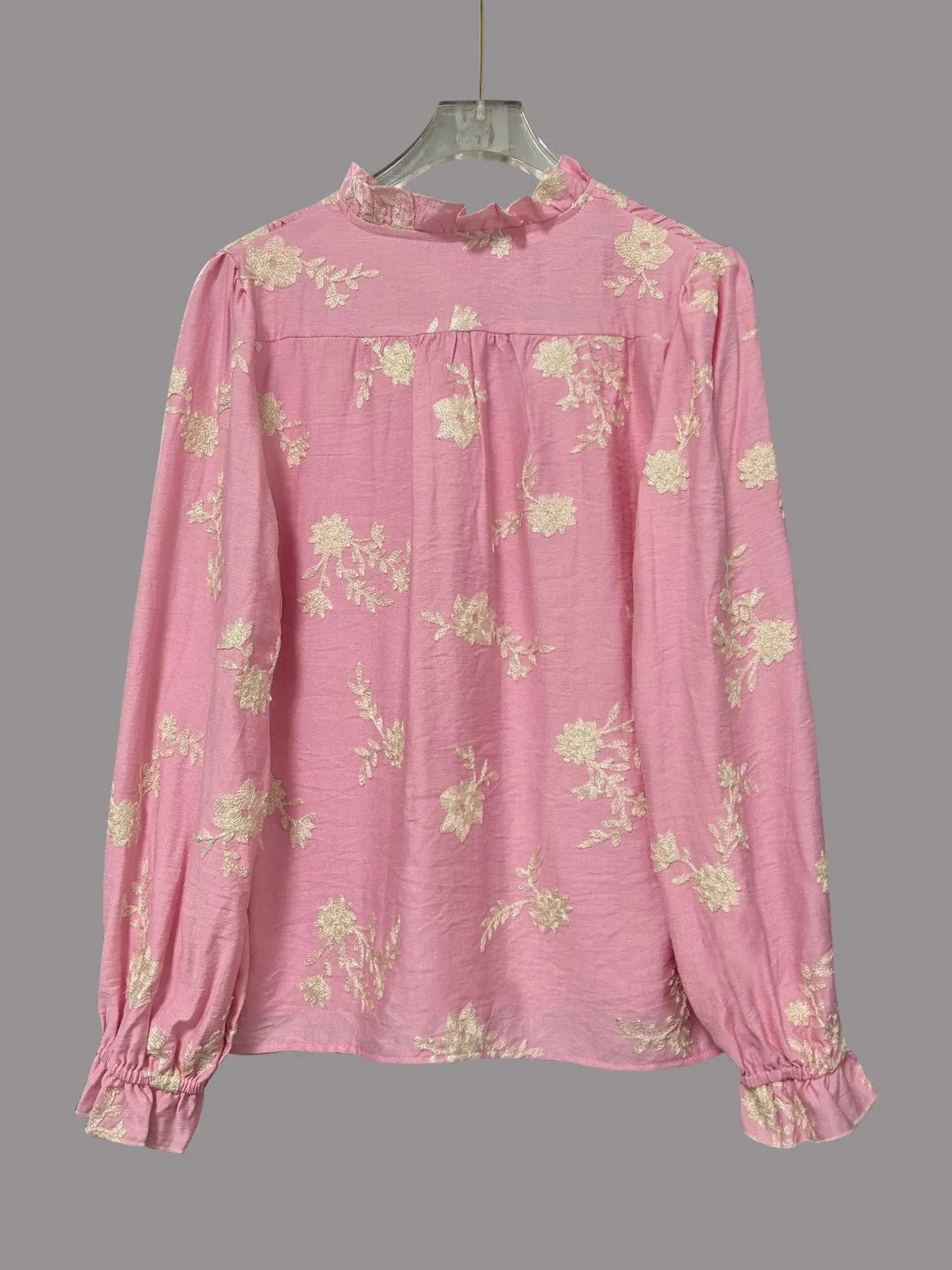 Flower Button Up Long Sleeve Shirt