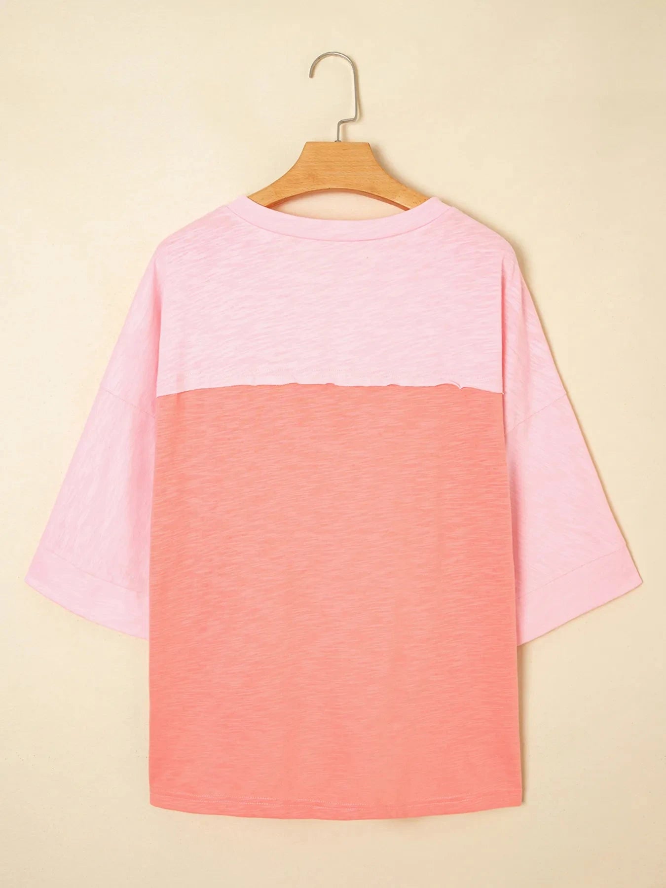 Flower Patched Exposed Seam Oversized T Shirt