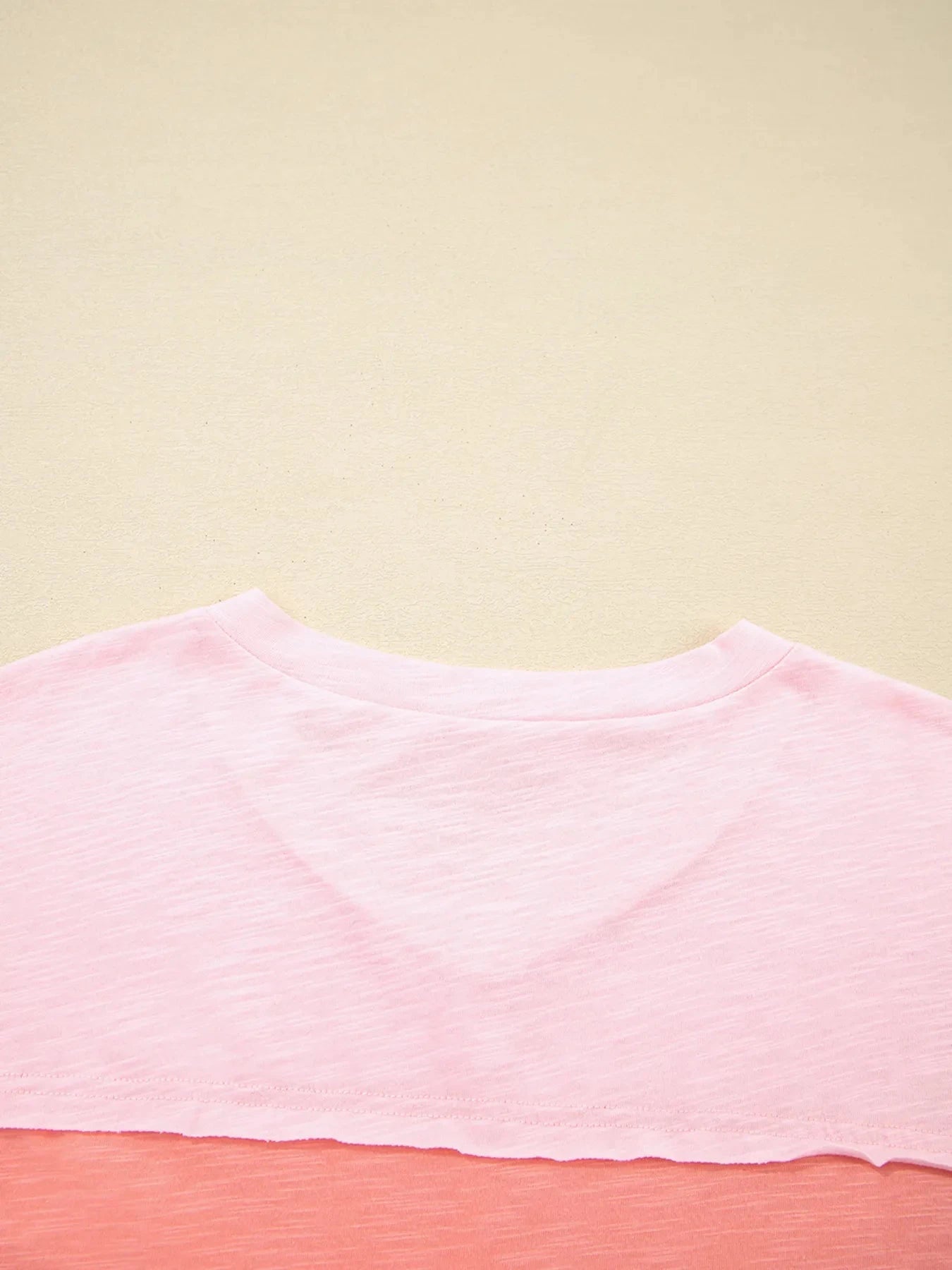 Flower Patched Exposed Seam Oversized T Shirt