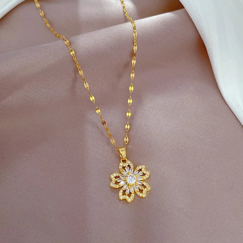 Flower Pendant Necklace N1981