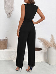 Flower Sleeveless Wide Leg Jumpsuit