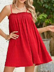 Frill Textured Mini Cami Dress