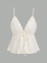 Frill V-Neck Cami Off-white / XS
