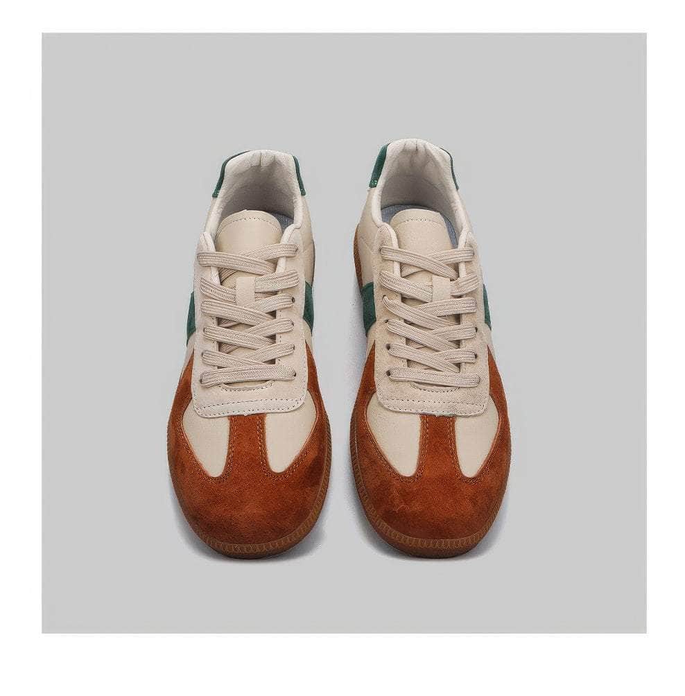 Full Grain Leather Suede Women Trainers