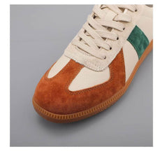 Full Grain Leather Suede Women Trainers
