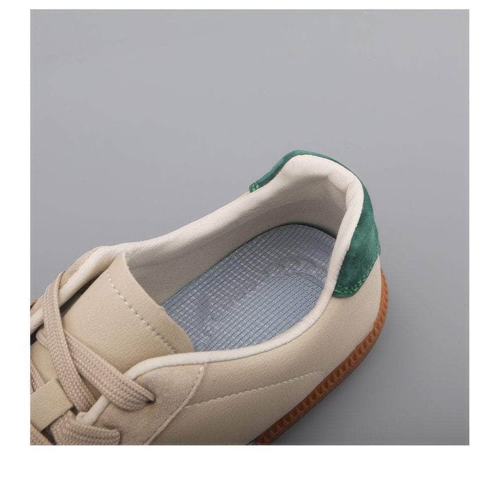 Full Grain Leather Suede Women Trainers