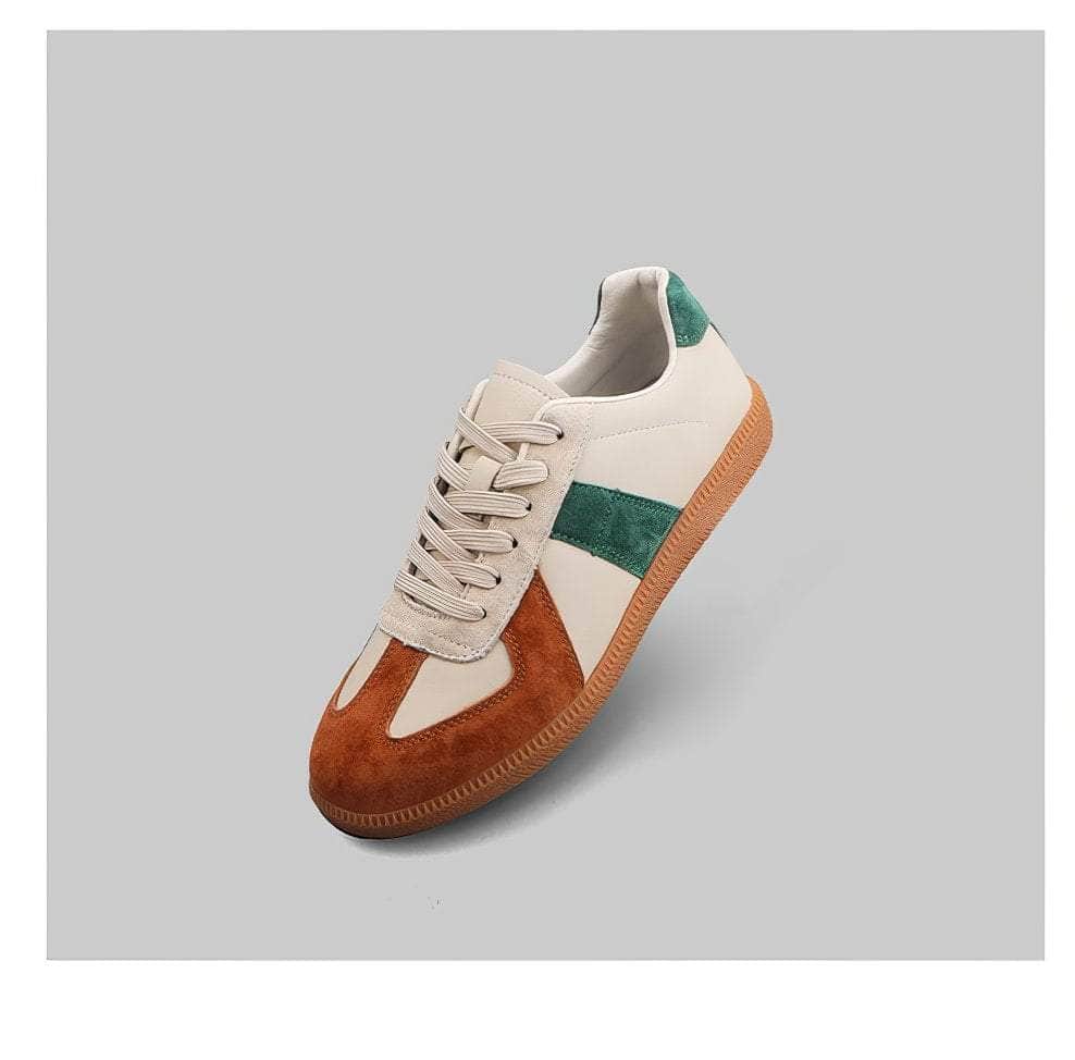 Full Grain Leather Suede Women Trainers