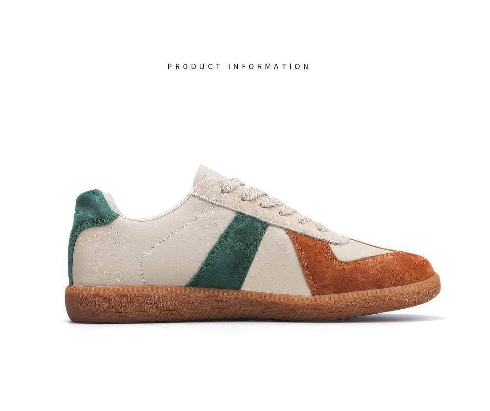 Full Grain Leather Suede Women Trainers