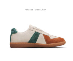 Full Grain Leather Suede Women Trainers