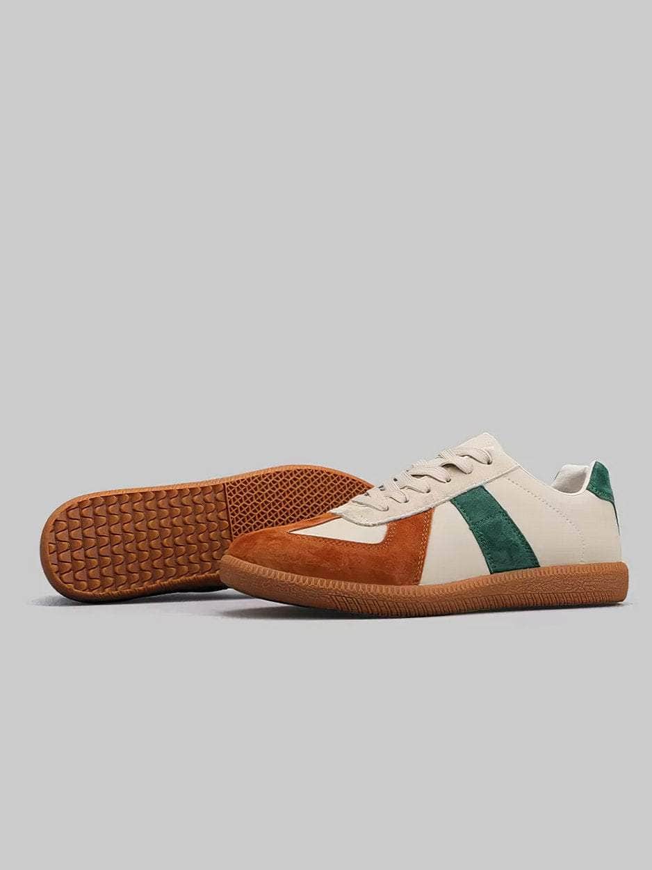 Full Grain Leather Suede Women Trainers