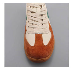 Full Grain Leather Suede Women Trainers