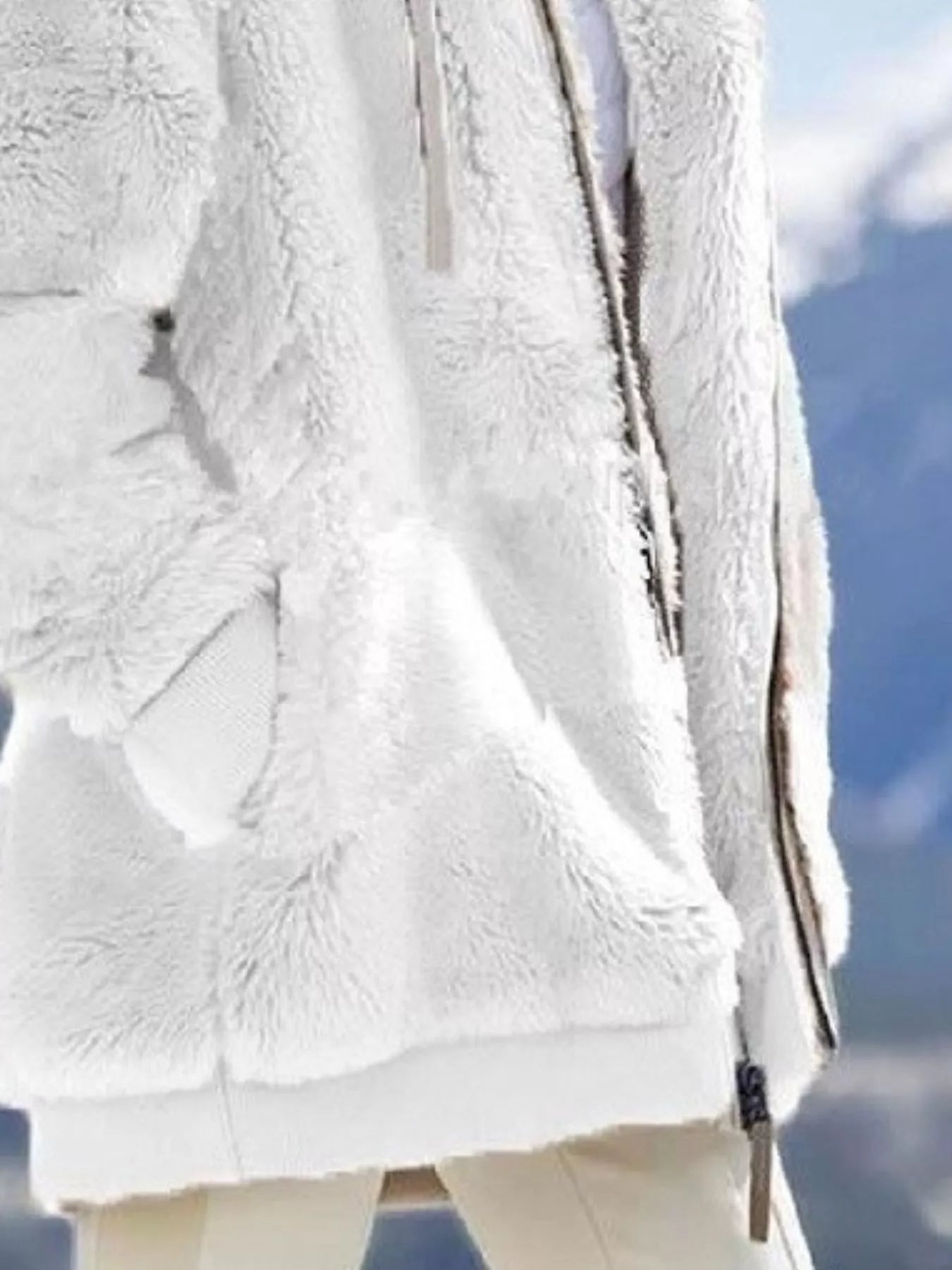 Full Size Cozy Fleece Zip-Up Hooded Jacket Plus Size