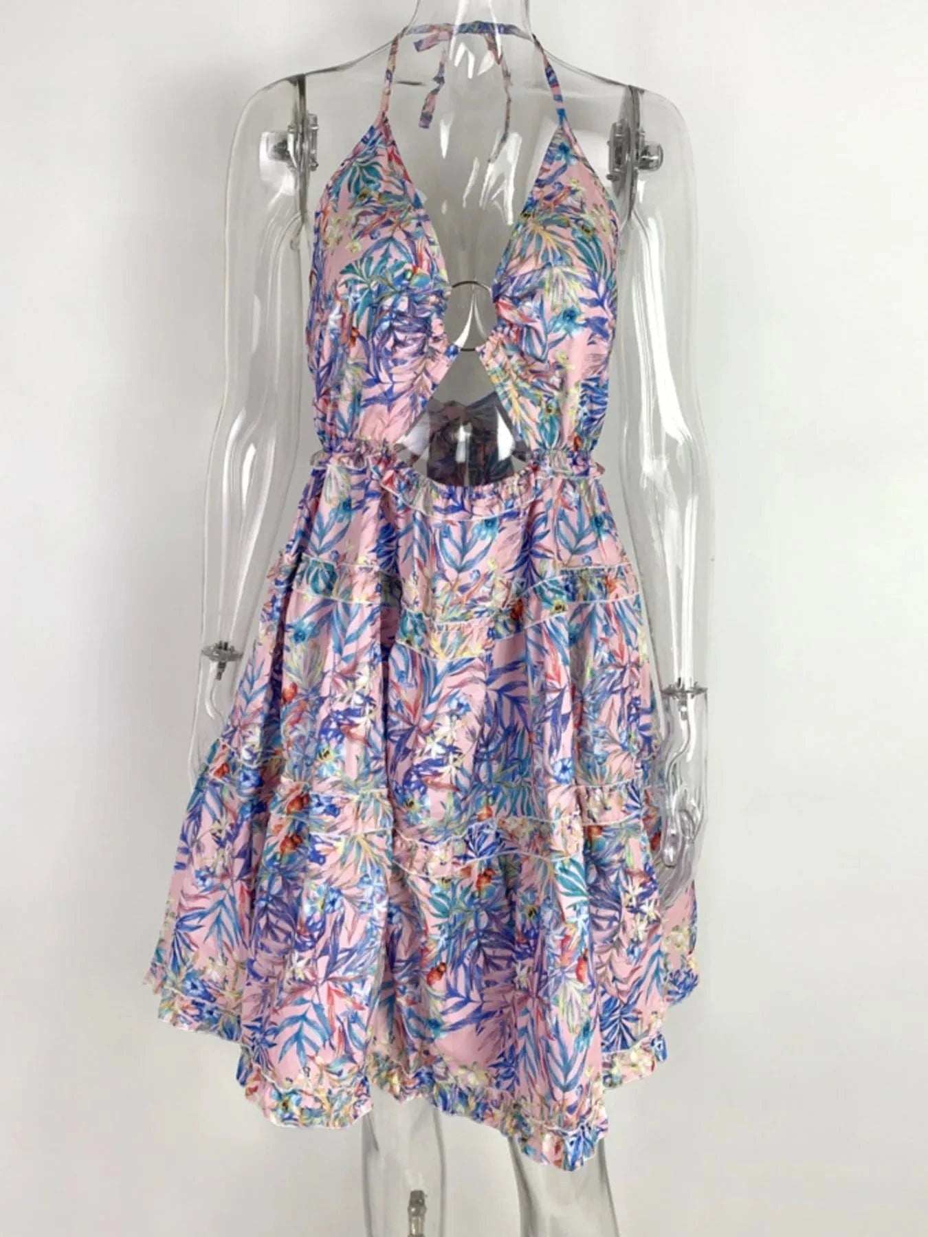 Full Size Cutout Halter Neck Cami Dress Plus Size