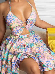 Full Size Cutout Halter Neck Cami Dress Plus Size