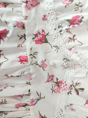 Full Size Floral V-Neck Long Sleeve Mini Dress Plus Size