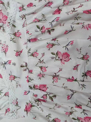 Full Size Floral V-Neck Long Sleeve Mini Dress Plus Size