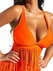 Full Size Fringe Plunge Swim Set Plus Size