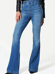 Full Size High-Waisted Flare Jeans Plus Size Indigo / S