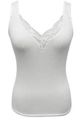 Full Size Lace Detail V-Neck Tank Plus Size