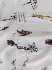 Full Size Printed Square Neck Tie Back Maxi Dress Plus Size