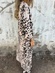 Full Size Printed V-Neck Dress with Pockets Plus Size