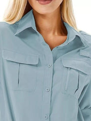 Full Size Roll-Up Sleeve Button Up Shirt Plus Size