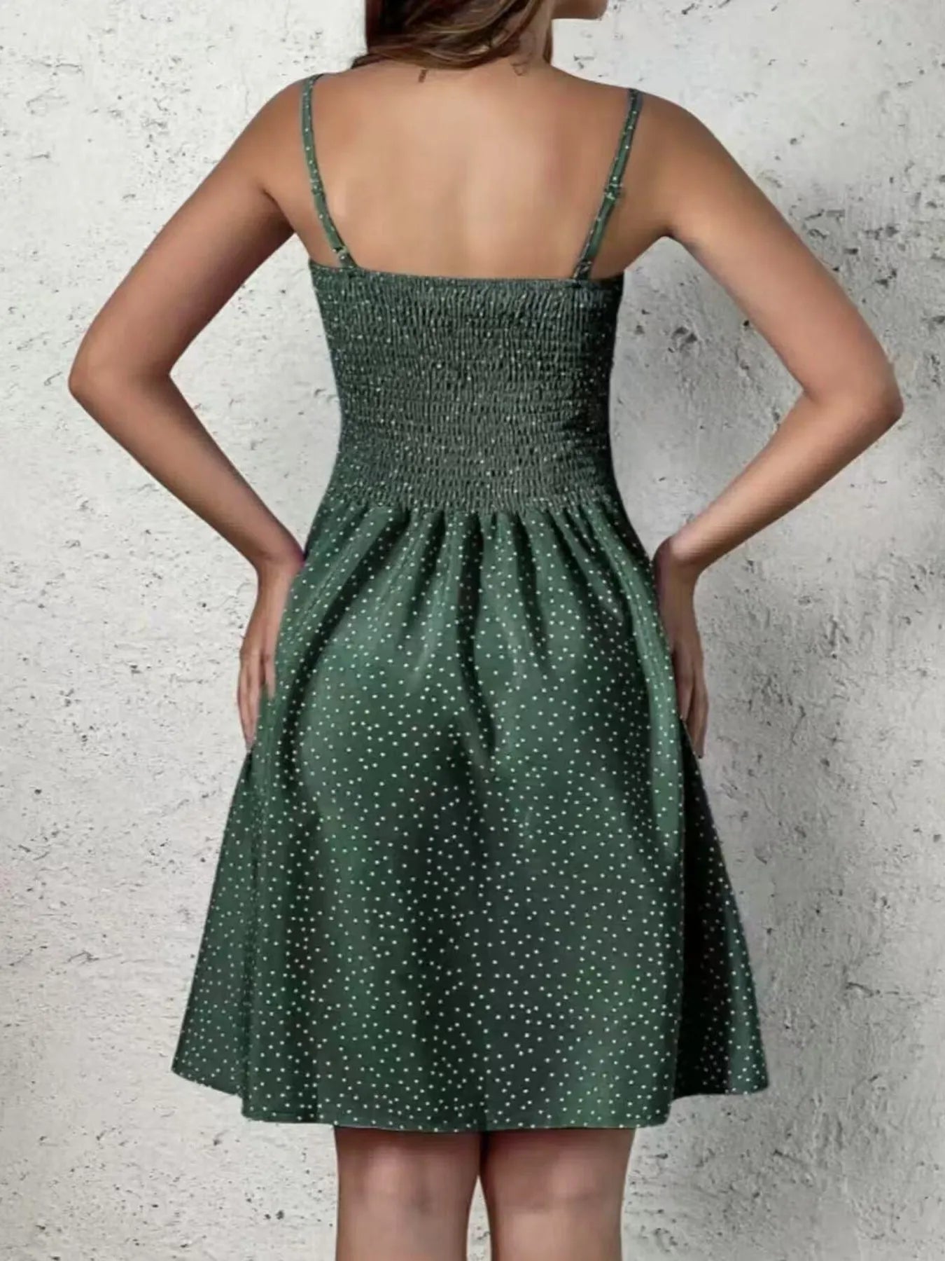 Full Size Smocked Square Neck Cami Dress Plus Size