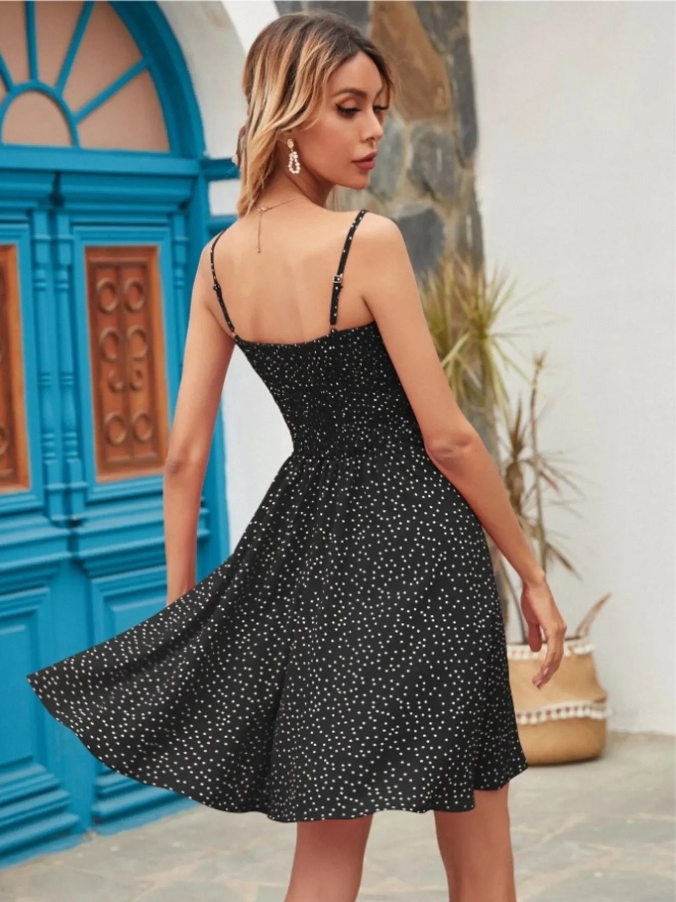 Full Size Smocked Square Neck Cami Dress Plus Size