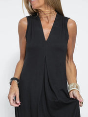 Full Size V-Neck Sleeveless Maxi Dress with Slit Plus Size