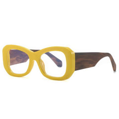 Funky Trending Square Sunglasses Gold/White / Resin