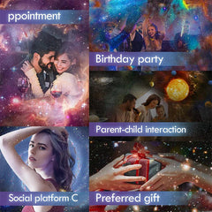 Galaxy Planetarium Projector: Extreme Romantic Star Projector with 13 Sheets of Film for Fantasy Starry Sky in the Bedroom 13 in 1 Projector
