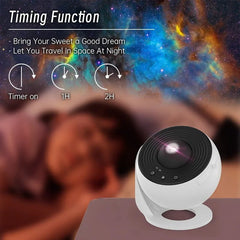 Galaxy Projector Night Light: 360° Rotate Planetarium Lamp for Kids Bedroom - Valentine's Day Gift, Wedding Decor 12 in 1 Projector / USB Plug