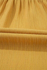 Geometric Frill Mock Neck Short Sleeve Blouse