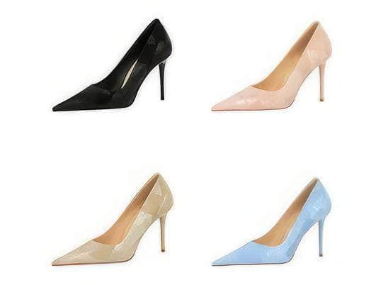 Geometric Gradient Pointy Toe Stilettos
