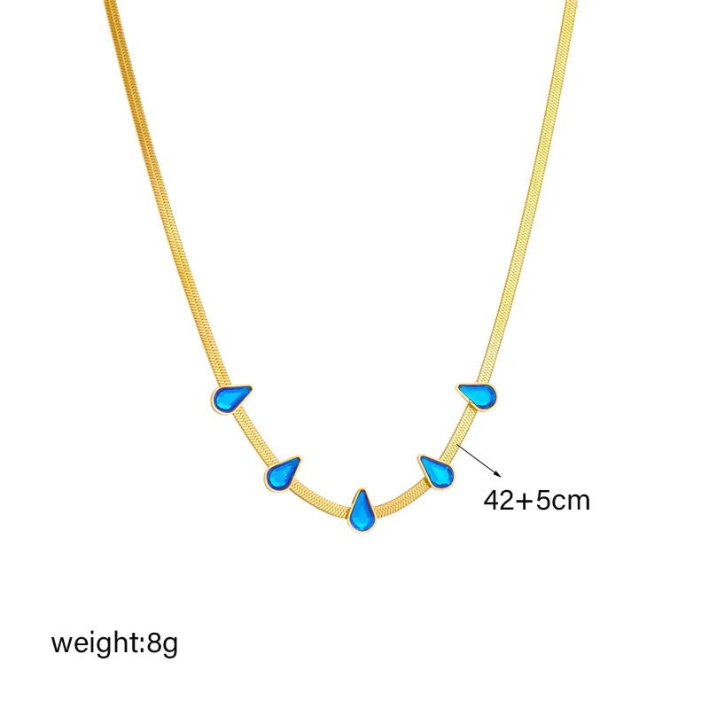 Geometric Heart Colorful Crystals Pendant Necklace