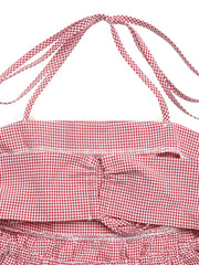 Gingham Halter Neck Cami Top