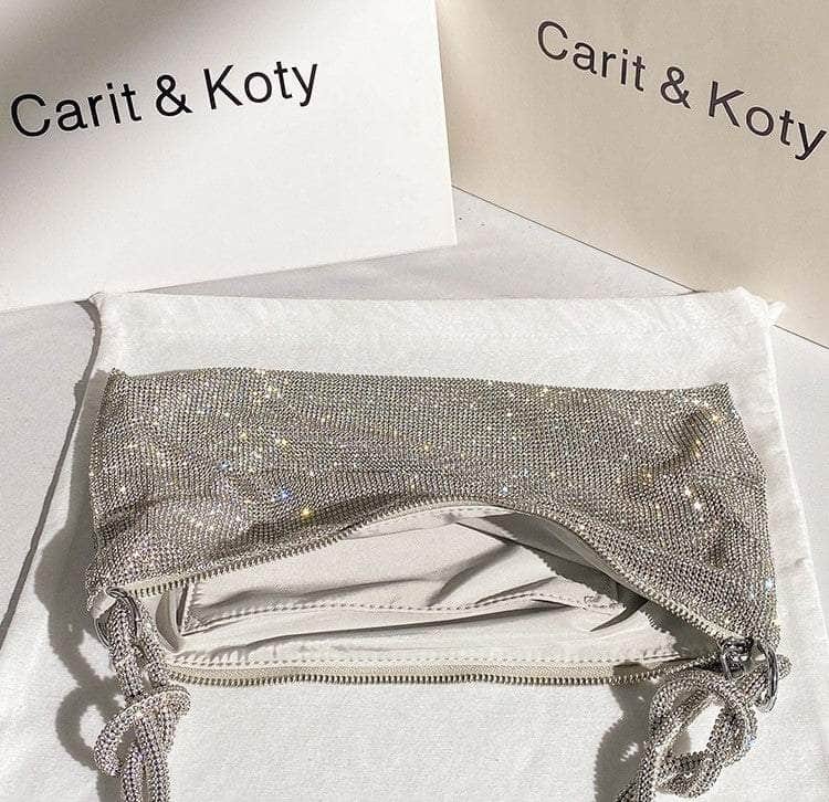 Glistening Slouchy Bling Rhinestone Purse