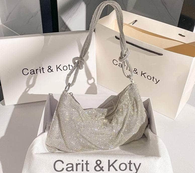 Glistening Slouchy Bling Rhinestone Purse