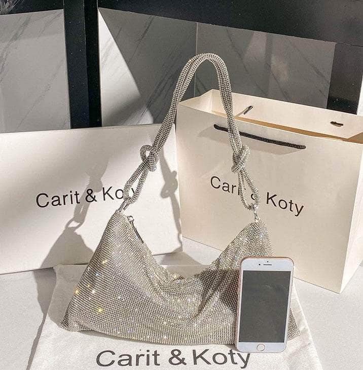 Glistening Slouchy Bling Rhinestone Purse