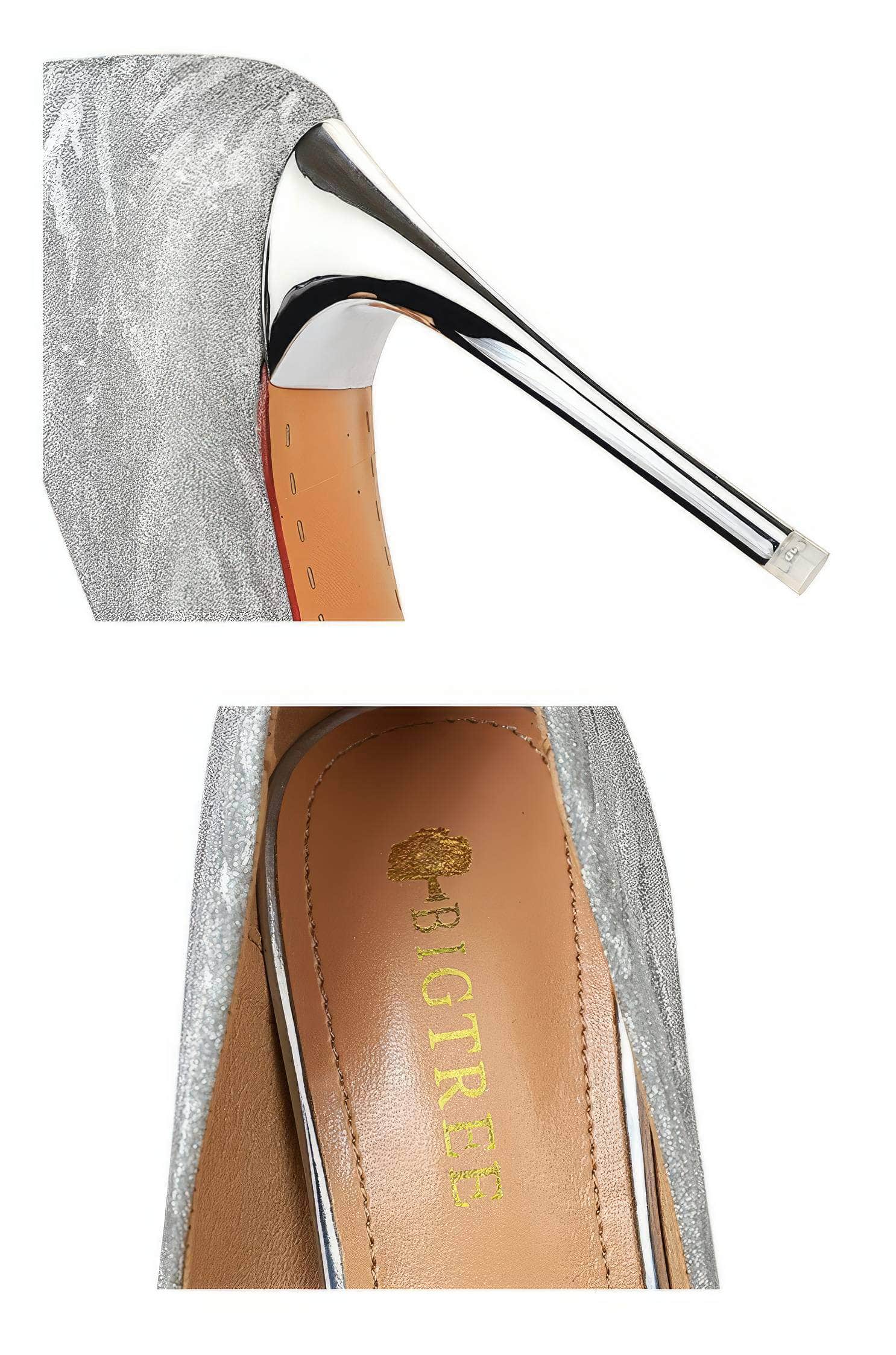 Glitter Shimmery Pointed Toes Pumps