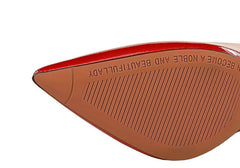 Glossy Finish Pointy Toe Court Heels