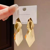 Gold Iridescent Geometric Earrings Gold