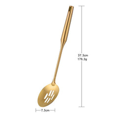 Gold Kitchenware Set - Long Handle Stainless Steel Cooking Tools 1Pc 4