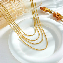 Gold Multilayer Trendy 4in1 Necklace N2250