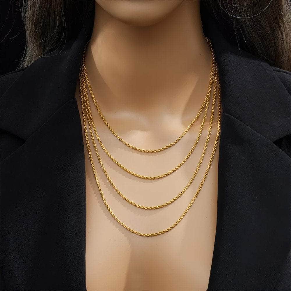 Gold Multilayer Trendy 4in1 Necklace N2250
