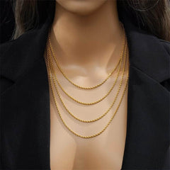 Gold Multilayer Trendy 4in1 Necklace N2250
