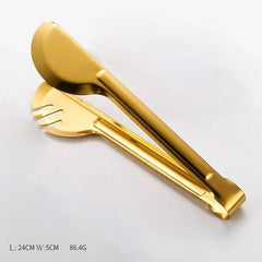 Gold Stainless Steel Kitchen Utensils Set with Storage Stand q